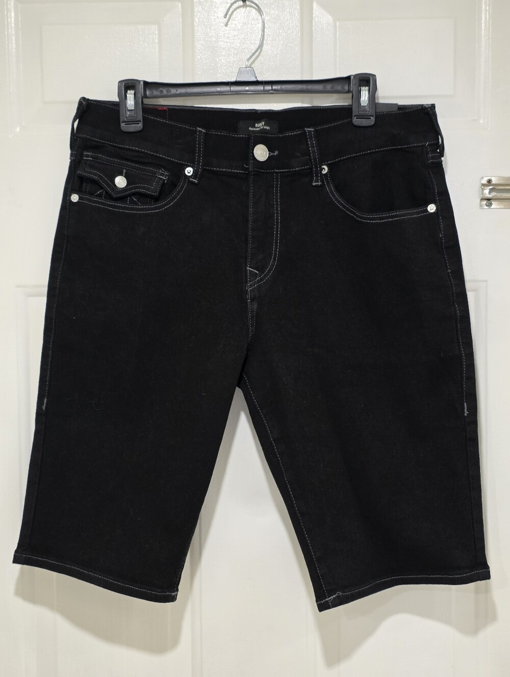 True Religion Black Denim Jean Shorts